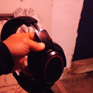 Gaming Headset with Red Accents